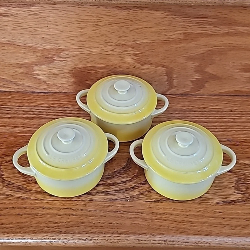 NWT Le Creuset Mini Cocottes Set of 3 CK Soleil Perfect Spring Baking & Serving